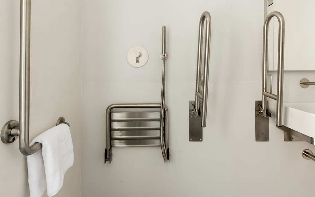asiento de ducha de acero inoxidable