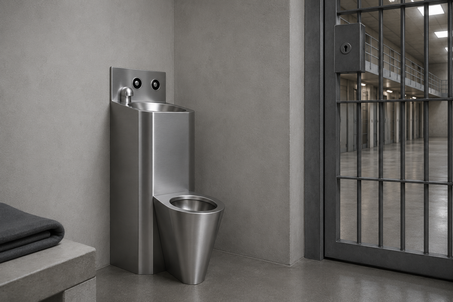 Baño conjunto para centros penitenciarios